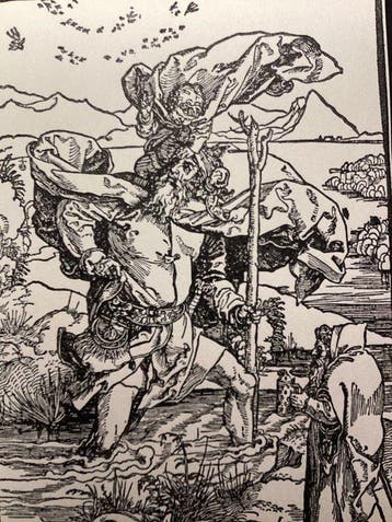 Albrecht Durer (1471-1528), after - St. Christopher with the