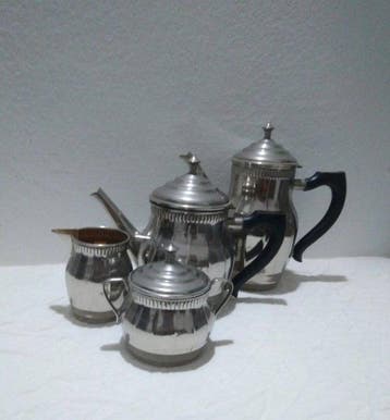 WMF / Geislingen - Service à café (4) - Plaqué(e) argent