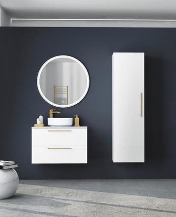 Gama Badmeubel Met Waskom 80 Cm ( Onderkast + Topblad MARMER, Ophalen of Verzenden, Nieuw