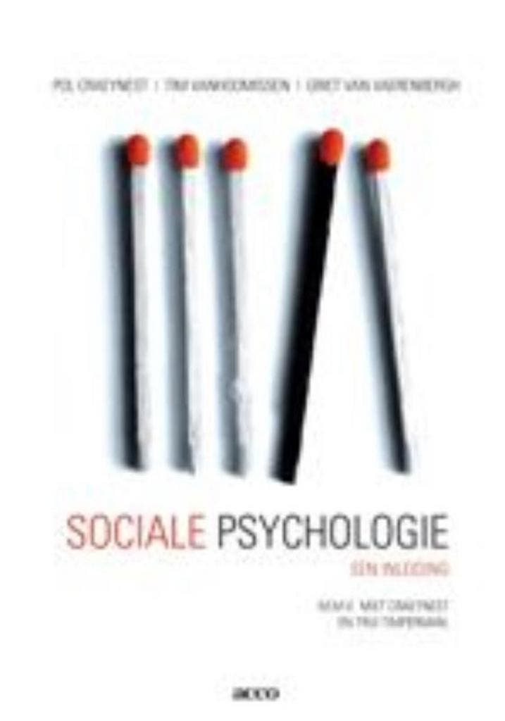 Sociale psychologie 9789033469077 Paul Craeynest, Livres, Psychologie, Envoi
