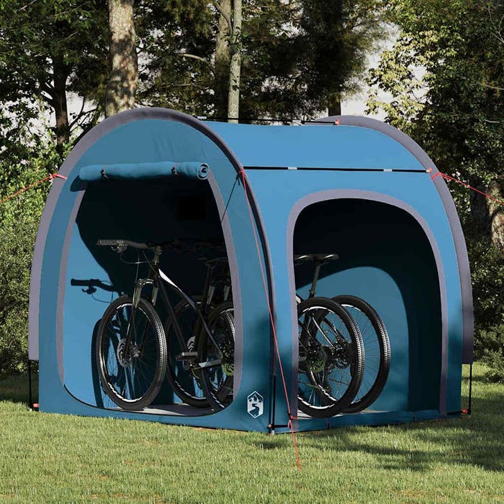 vidaXL Fietstent 210 x 156 x 180 cm Waterdicht Blauw, Caravanes & Camping, Tentes, Envoi