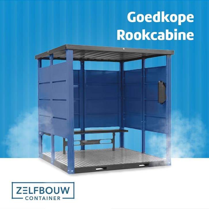 Goedkoop 2x2 rookcabine - voldoet aan rookverbod, Zakelijke goederen, Machines en Bouw | Keten en Containers