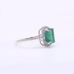 Zonder minimumprijs - Ring Platina - 2.04ct. tw. Smaragd -, Nieuw