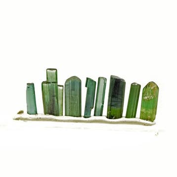 Geselecteerde edelsteen groene en blauwe toermalijn Kristal