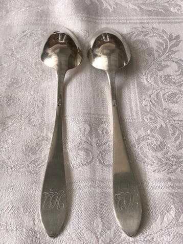 Lepel (2) - .833 zilver, Antiek en Kunst