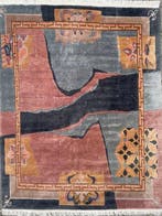 Nepal Art deco design - GEREINIGD - handgeknoopt - wol -