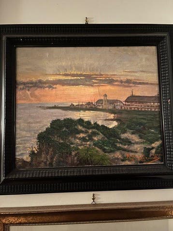 Raimondo Mezzanotte (XIX) - Tramonto sulla costa di Pescara