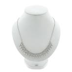 Witgouden bolletjes schakel collier (Ketting), Ophalen of Verzenden, Gebruikt, Overige kleuren, Goud