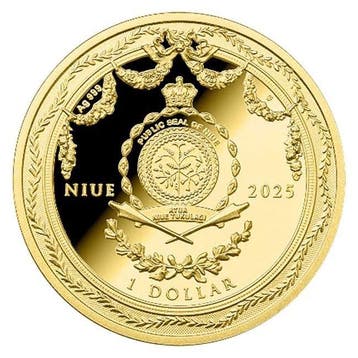 Niue. 1 Dollar 2025 1 oz $1 NZD Niue Fabergé Golden Table