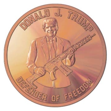 États-Unis. 25 x 1 oz Trump Defender of Freedom 999 Copper