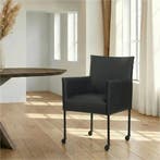 Leren eetkamerstoel More - Toledo Pacific (donkerblauw) -, Bohemian, Industrieel, Modern, Scandinavisch, Blauw, Nieuw, Leer