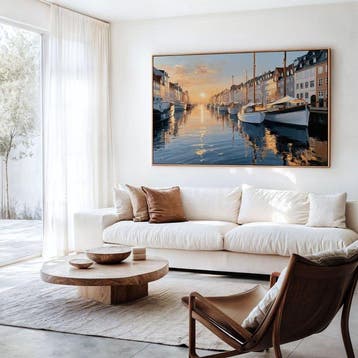 Iconica - Nyhavn Sunset Harbor - unique 1/1 XXL (100 x 150