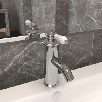 vidaXL Wastafelkraan 130x180 mm zilverkleurig, Doe-het-zelf en Bouw, Verzenden, Nieuw