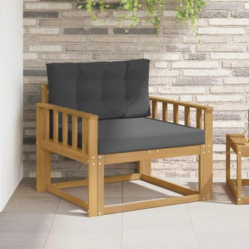 vidaXL Buiten Midden Sofa Polyester Wit, Verzenden