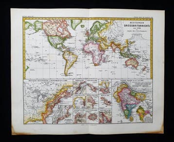 World Map - Mercator-projectie / Engeland / Verenigde, Nieuw