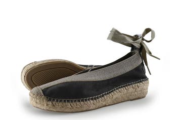 Shabbies Amsterdam Espadrilles in maat 38 Grijs, Espadrilles, Shabbies Amsterdam, Verzenden, Zo goed als nieuw