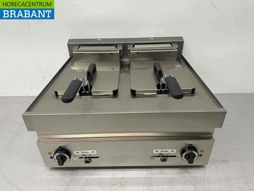 Friteuse double en acier inoxydable 2 x 10 litres, Articles professionnels, Verzenden