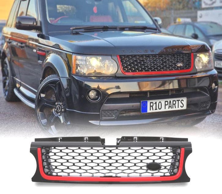 GRILLE POUR RANGE ROVER SPORT 10-13 GRIS ROUGE, Autos : Pièces & Accessoires, Carrosserie & Tôlerie, Envoi