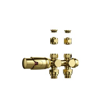 Belrad onderblok messing thermostatisch recht/haaks, Verzenden