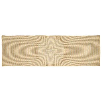 vidaXL Gebied Tapijt Wit 80 x 200 cm Jute, Maison & Meubles, Ameublement | Tapis & Moquettes, Verzenden