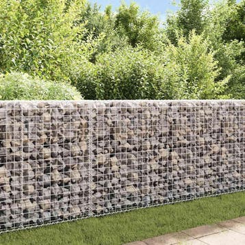 vidaXL Schanskorfmuur met deksels 200x20x85 cm, Verzenden, Nieuw