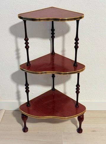 Hoekkast - Drie planken - Hout, Messing - Victoriano