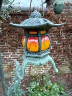 Pagode - Lantaarn - Gietijzer - glas - dr, Antiek en Kunst