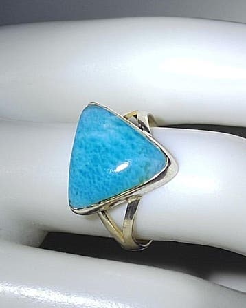 Bague en larimar - haute qualité - 15,10- 3.02 g