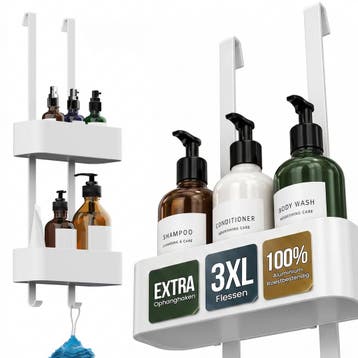 Avalo Doucherek Hangend Wit - Opbergrek Badkamer -, Huis en Inrichting, Badkamer | Badtextiel en Accessoires, Verzenden, Nieuw