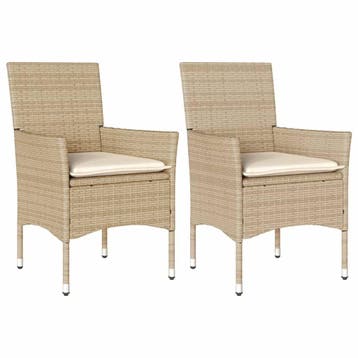 tuinstoelen beige | Tweede kansje | OP = OP, Tuin en Terras, Tuinstoelen, Verzenden, Zo goed als nieuw, Rotan