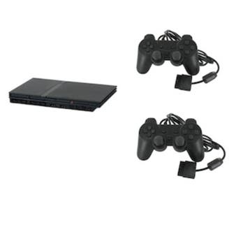 Playstation 2 Console Slim Zwart + 2 Nieuwe Controllers (..., Games en Spelcomputers, Ophalen of Verzenden, Nieuw
