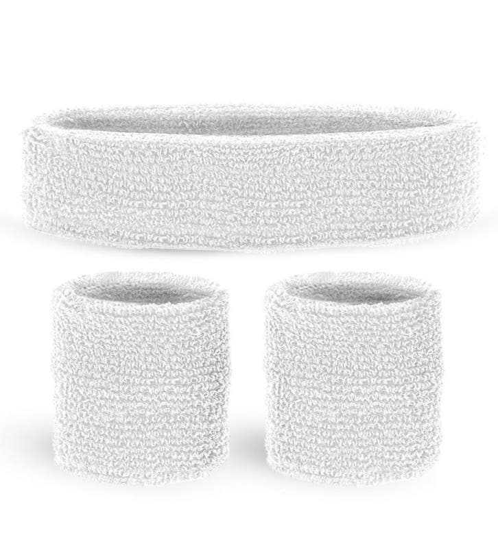Witte Zweetbandjes 2 delig, Hobby & Loisirs créatifs, Articles de fête, Envoi