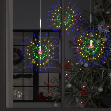 vidaXL 10 st Kerstverlichting vuurwerk 1400 LEDs 20 cm, Verzenden, Nieuw