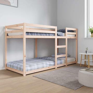 vidaXL Stapelbed massief grenenhout 80x200 cm, Verzenden