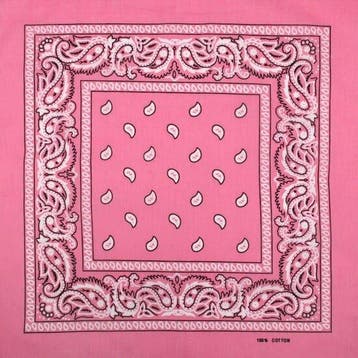 Haarband Bandana Zakdoek 55cm – Paisley Print – Lichtroze, Handtassen en Accessoires, Nieuw