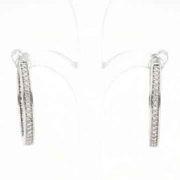 Boucles doreilles - 14 carats Or blanc Diamant (Naturelle), Nieuw