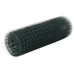 vidaXL Kippengaas 10x0,5 m staal met PVC coating groen, Tuin en Terras, Verzenden, Nieuw