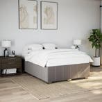 vidaXL Bedframe zonder matras stof taupe 140x190 cm, Verzenden