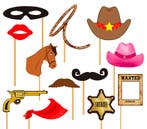 Photobooth Cowboy 12 delig, Verzenden