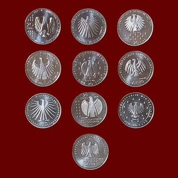 Duitsland. 20 Euro 2016/2020 (10 coins)