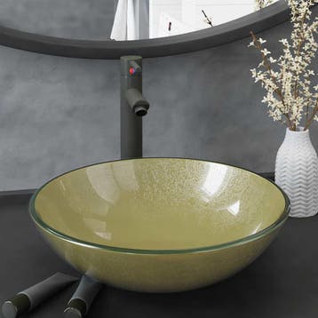vidaXL Wastafel met kraan en pop-up afvoer gehard glas, Verzenden