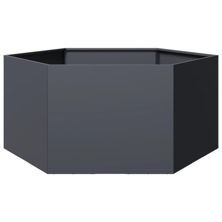 vidaXL Plantenbak zeshoek 104x90x45 cm staal, Jardin & Terrasse, Pots de fleurs, Envoi