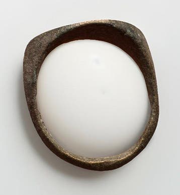 Médiéval, époque des Croisés Bronze bague - Levant (Sans