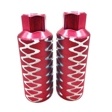 Voetsteunen Pegs Bmx Freestyle 110 Mm Alumunium Rood 2 Stuks, Ophalen of Verzenden