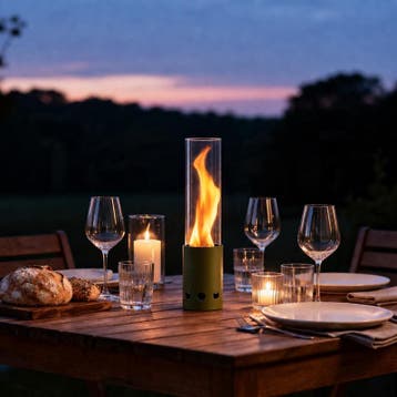 Green Flame tafelhaard – olijfgroen - BPH-G | 1500 watt | ø, Verzenden, Nieuw