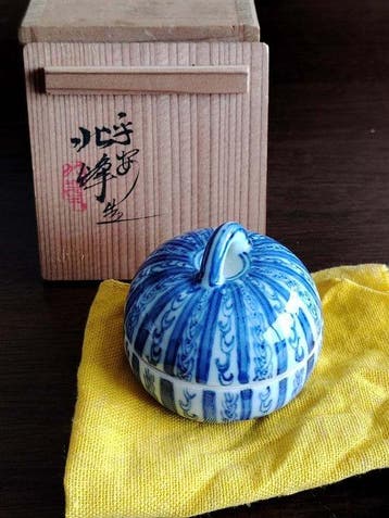 Kyoto ware - North Peak - Boîte - boîte d’encens en