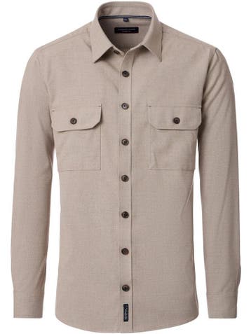 CASAMODA Casual Fit Heren Overhemdjack 454525800-600 Beige, Verzenden, Nieuw