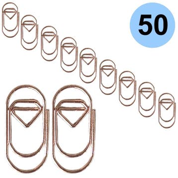 Fako Bijoux - 50x Mini Paperclip Diamant Rosé Goud - Rosé, Diversen, Cadeauverpakkingen, Verzenden, Nieuw