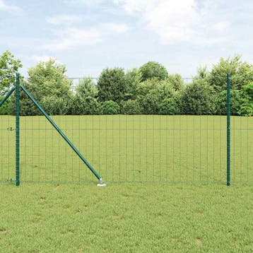vidaXL Euro-hek met grondpennen 25 x 1,2 m PVC-Coated Staal, Tuin en Terras, Verzenden, Nieuw