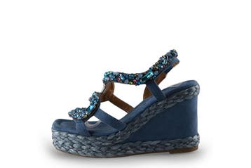 Laura Vita Sleehakken in maat 36 Blauw, Kleding | Dames, Zo goed als nieuw, Schoenen met hoge hakken, Laura Vita, Verzenden